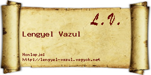 Lengyel Vazul névjegykártya